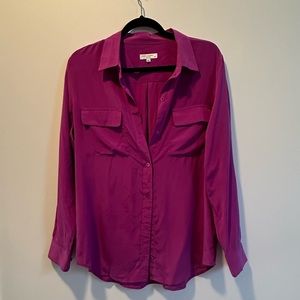 Equipment Signature Silk Blouse in Magenta